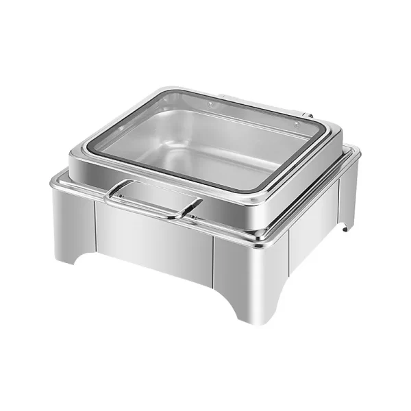 Stainless Steel Chafing Dish Buffet Set Wholesale With Visible Glass Lid (2)