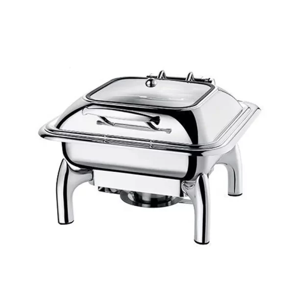 Custom Chafing Dish with Burner Stainless Steel Standing Legs (2)