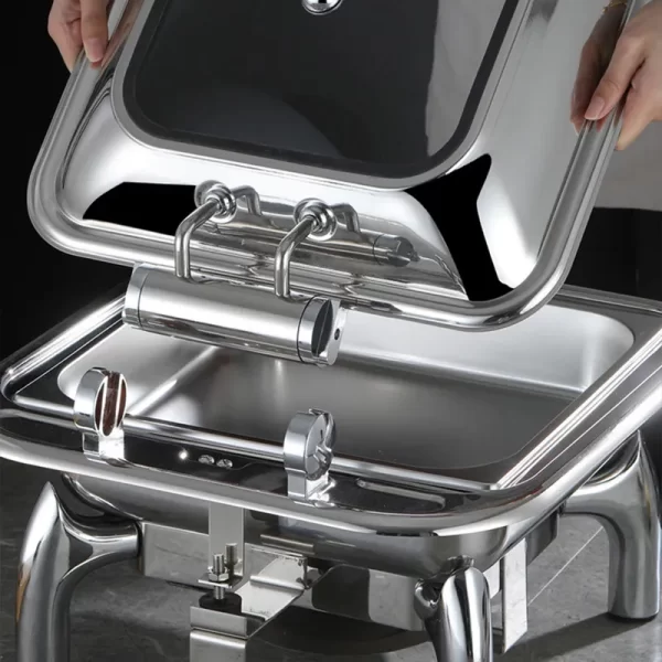 Custom Chafing Dish with Burner Stainless Steel Standing Legs