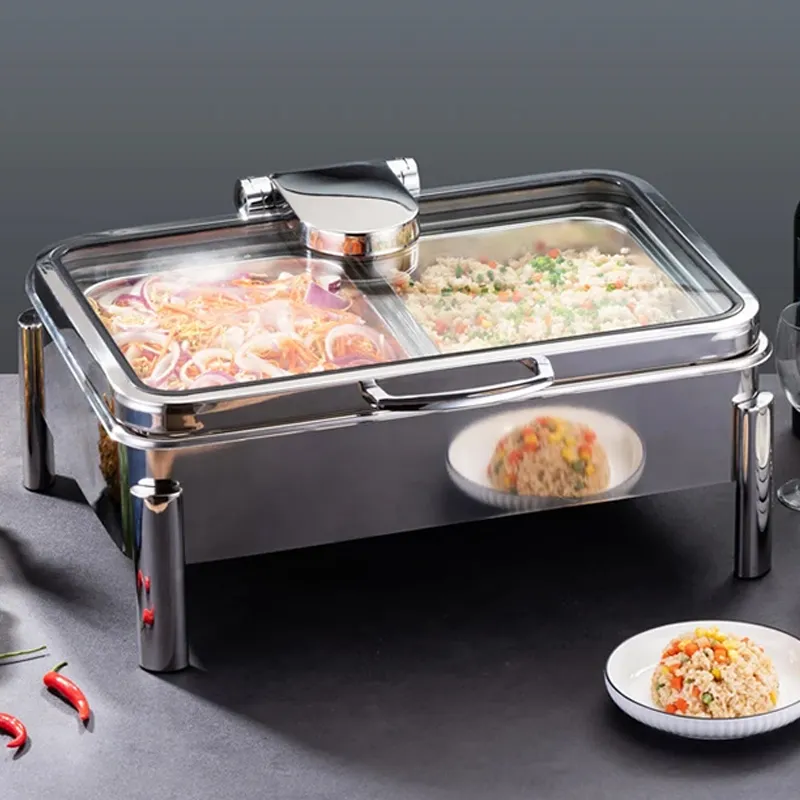 Custom Modern Chafing Dish 9L Stainless Steel Food Warmer (3)