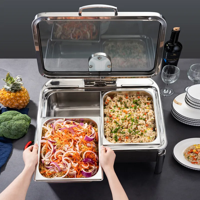 Custom Modern Chafing Dish 9L Stainless Steel Food Warmer (4)