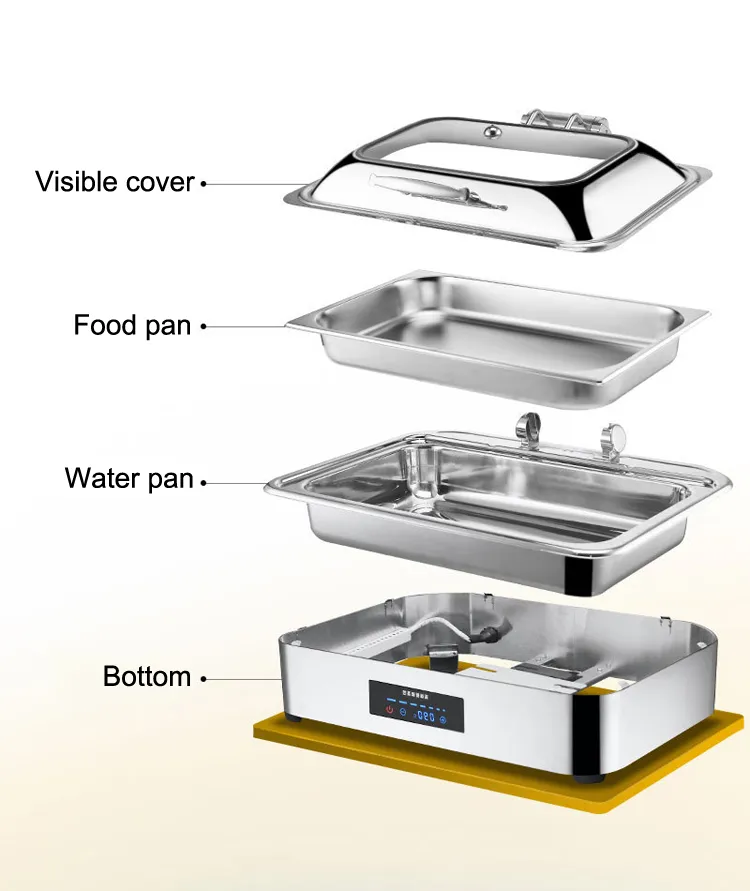 Large Electric Chafing Dishes Wholesale Stainless Steel with Handle (3)