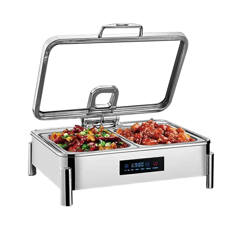 Wholesale Chafing Dish Large Stainless Steel Rectangular Electric Buffet Dish