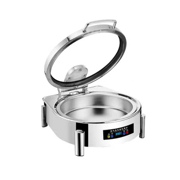 Wholesale Electric Chafer Stainless Steel Round Electric Chafing Dish2