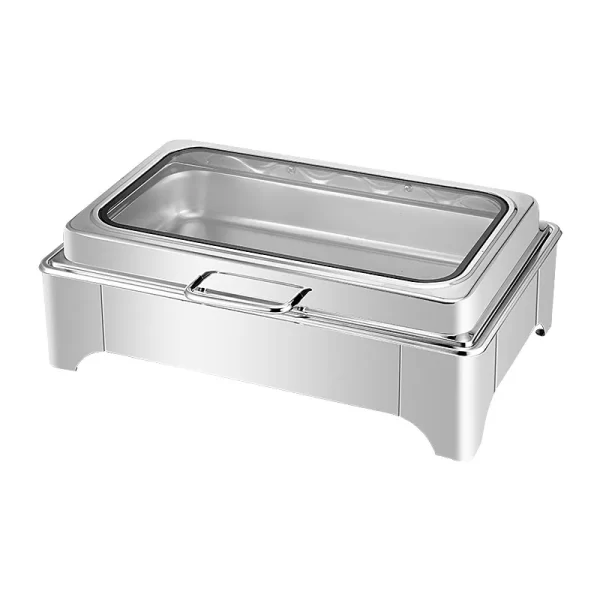 Wholesale Stainless Steel Chafing Dish with Clear Lid Custom Warmer (1)