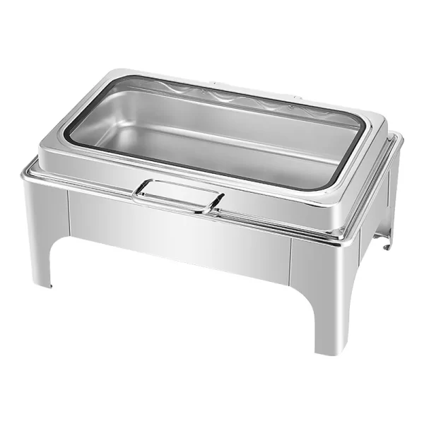 Wholesale Stainless Steel Chafing Dish with Clear Lid Custom Warmer (2)