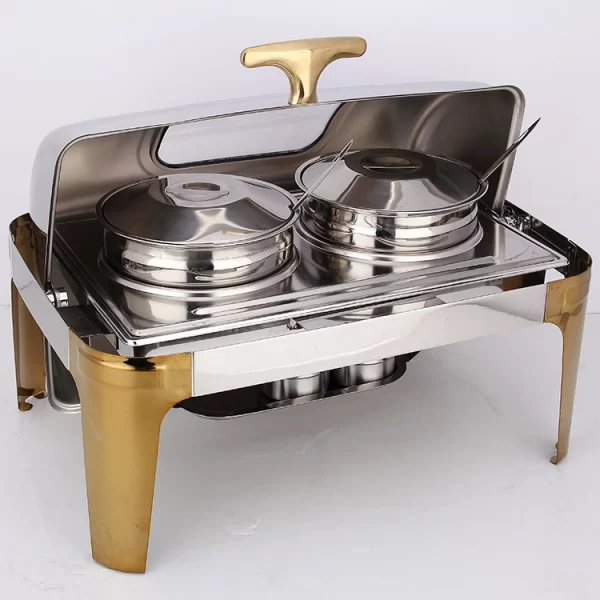 wholesale roll top chafing dish buffet set